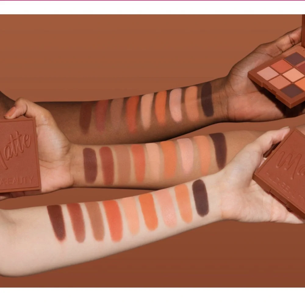 Huda Beauty Warm Matte Obsessions Eyeshadow Palette 9 stunning shades!